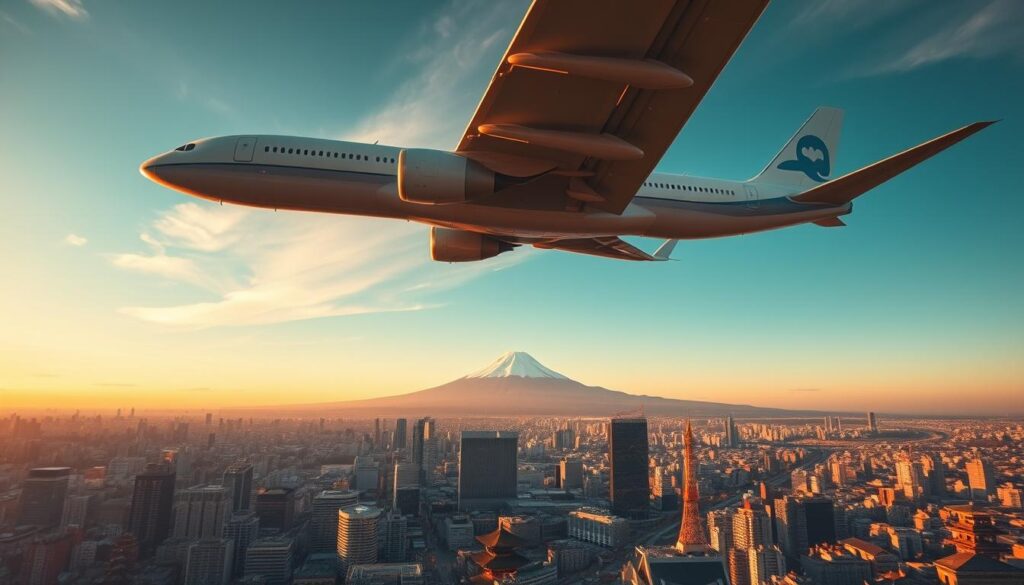 Flug nach Tokio