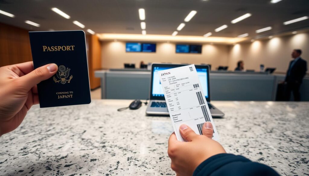 Flugbuchung und Reisedokumente