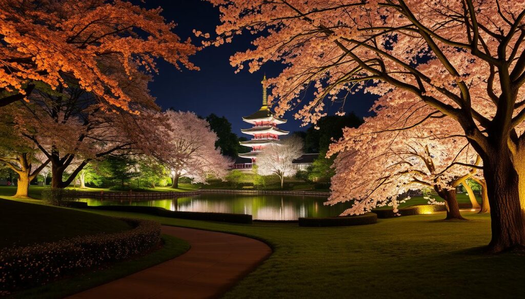 Maruyama-Park Beleuchtung