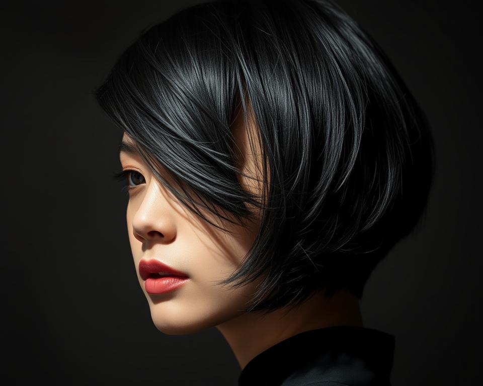 Asymmetrische Frisuren japanische Haarschnitt-Techniken