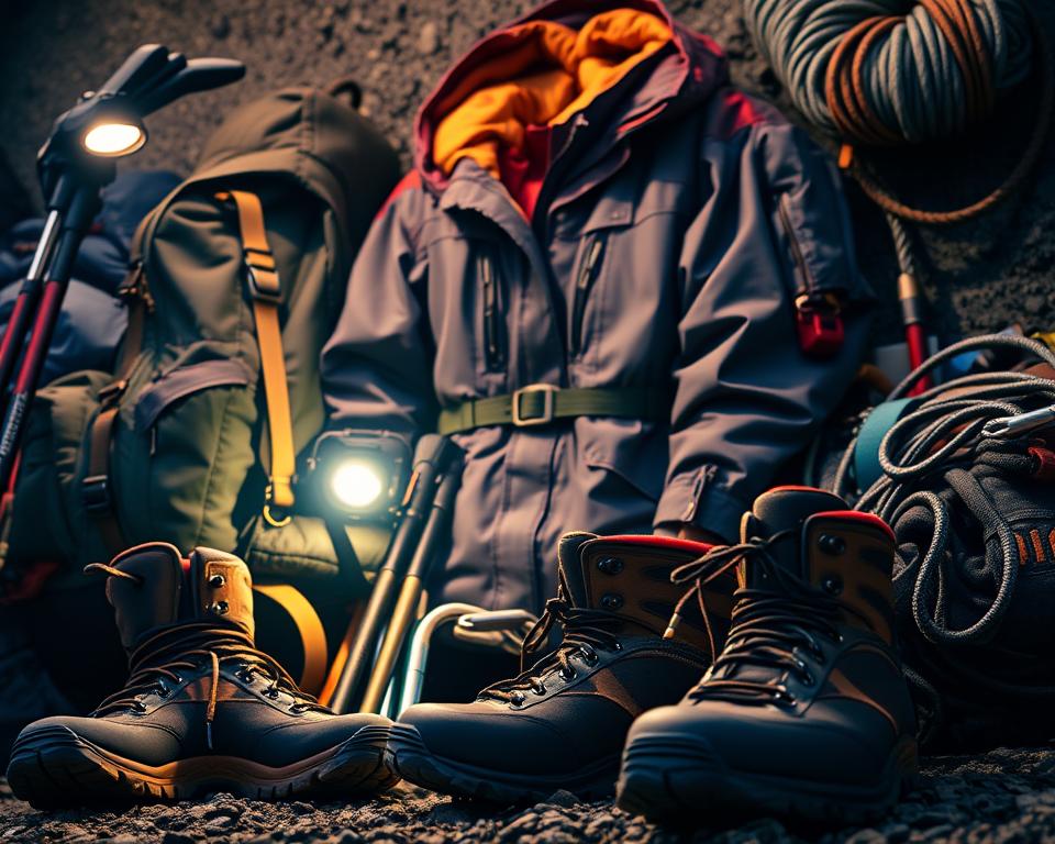 Bergsteigerausrüstung für Mount Fuji