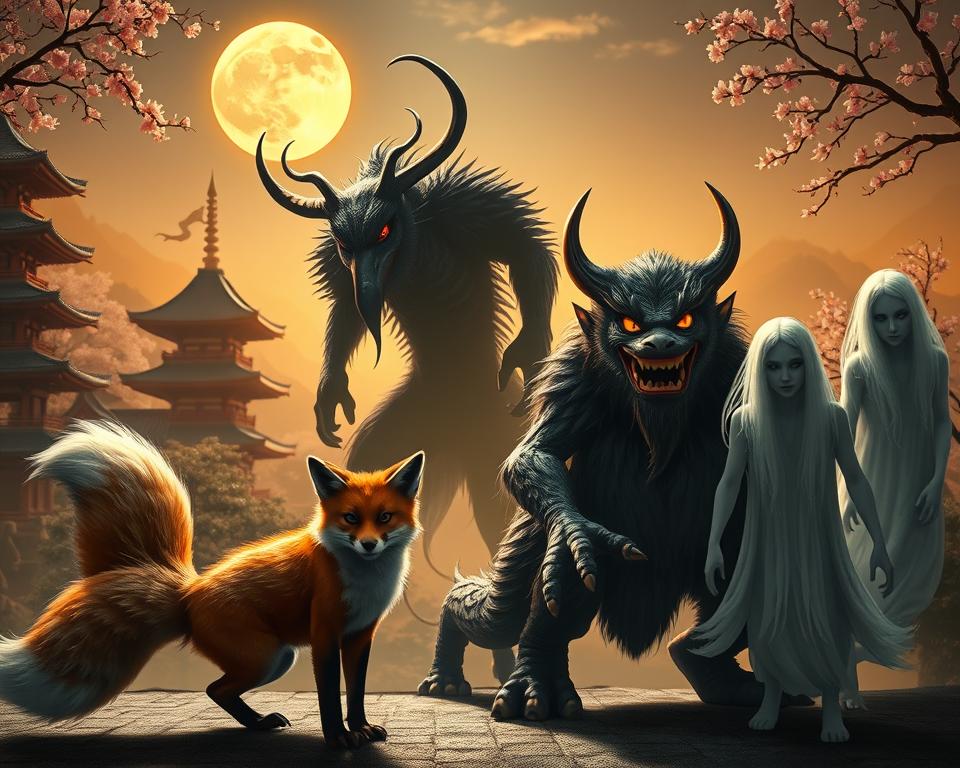 Berühmte Yokai Charaktere