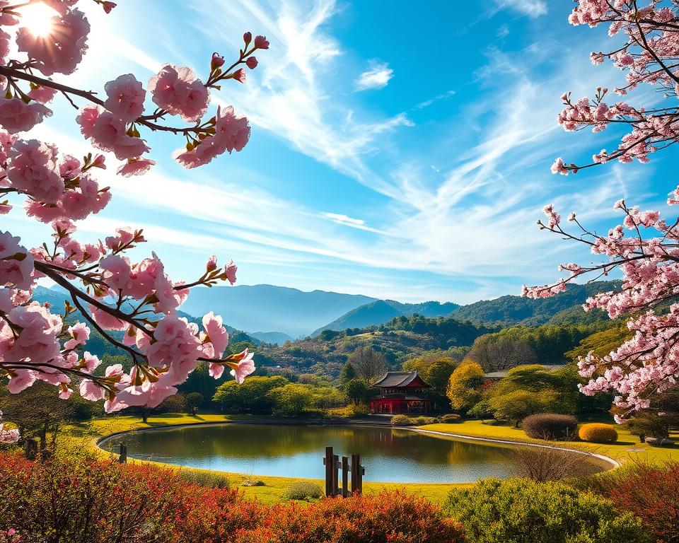 Frühlingstemperaturen in Japan