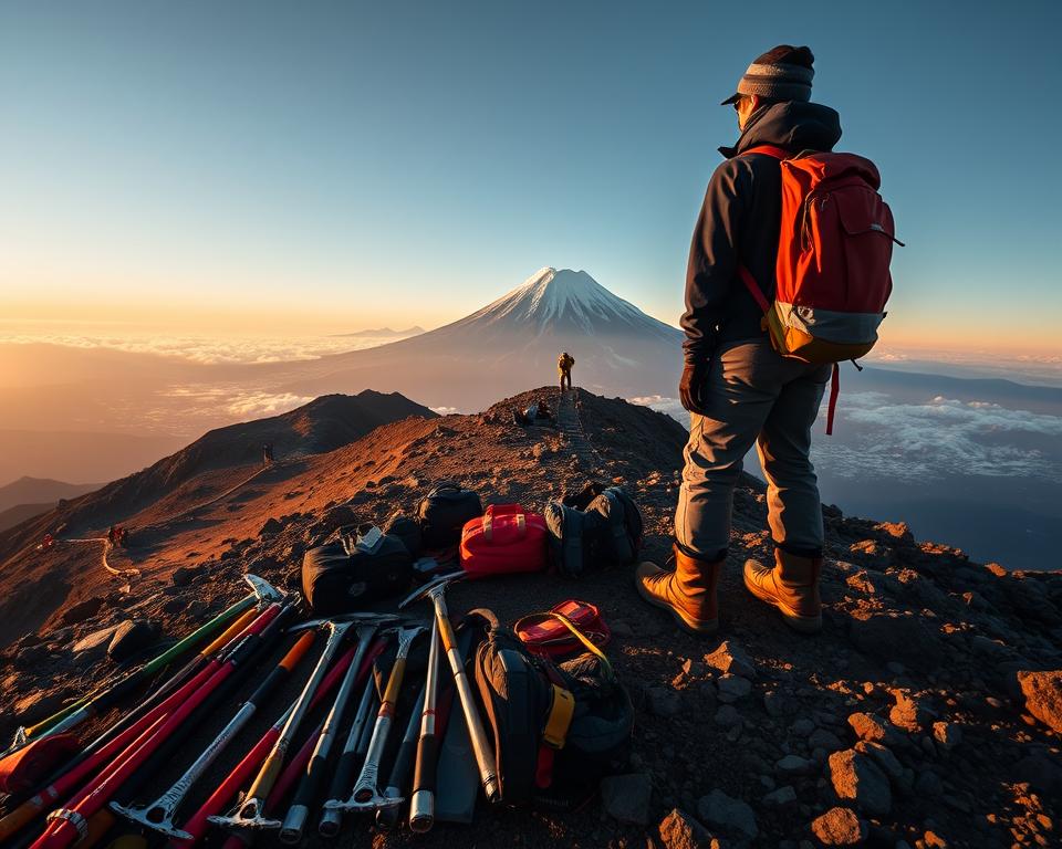 Fuji-Ausrüstung für Bergsteiger