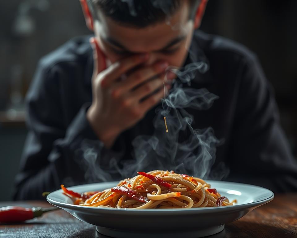 Gesundheitsrisiken scharfer Nudeln