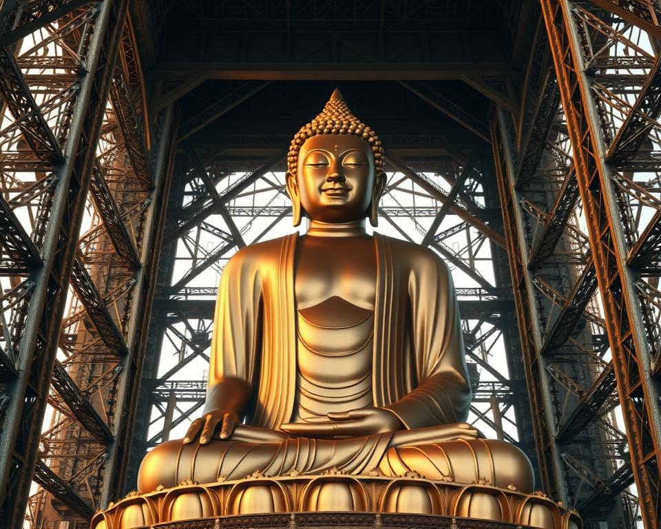 Große Buddha Metallkonstruktion