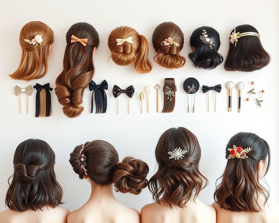 Haarnadel Styling für verschiedene Haarlängen