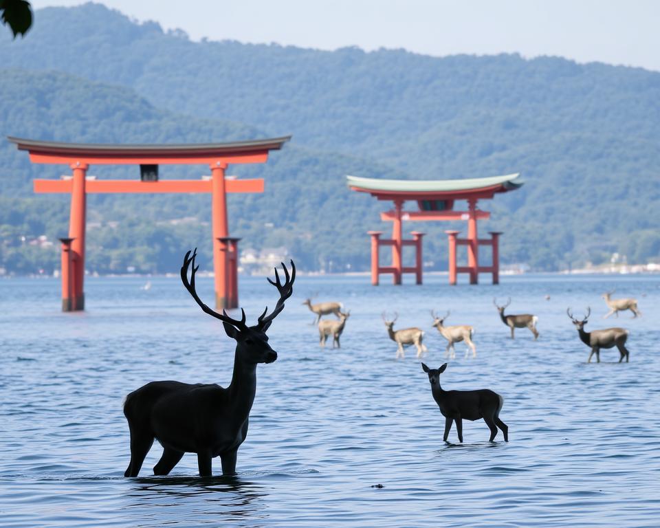 Heilige Hirsche auf Miyajima