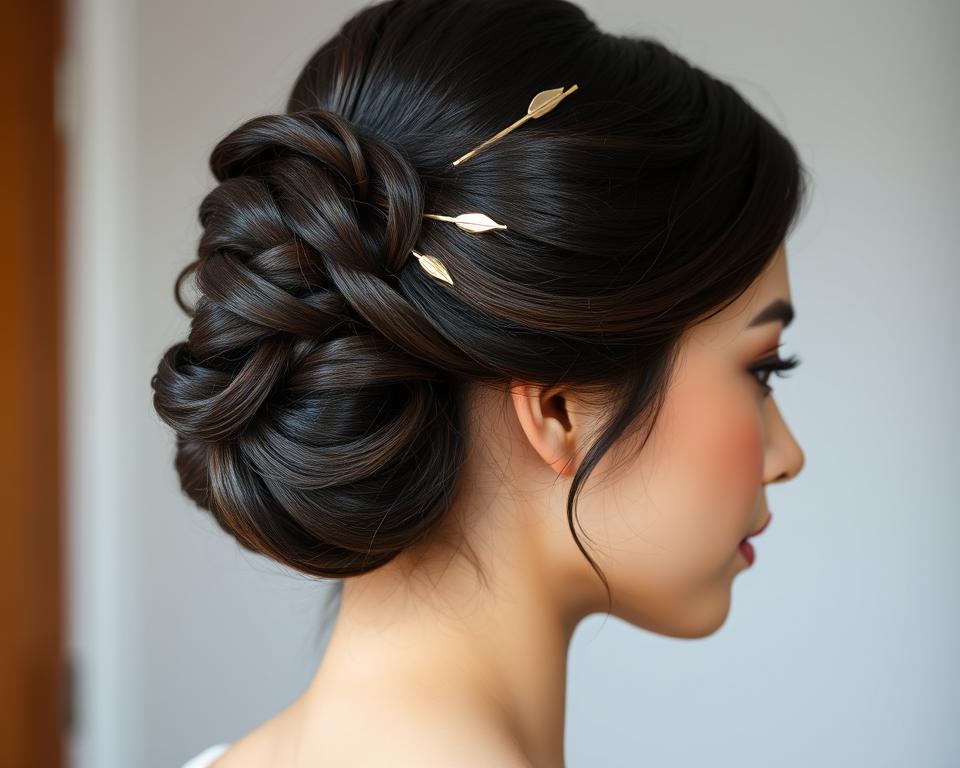 Hochsteckfrisuren mit Haarnadeln