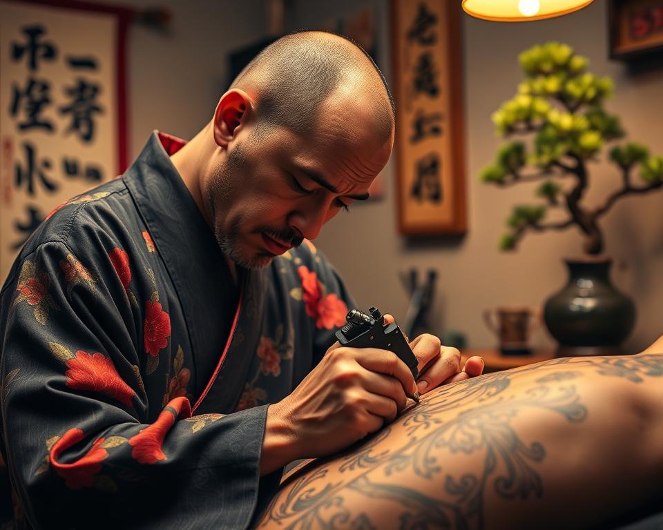Irezumi-Meister bei der Arbeit