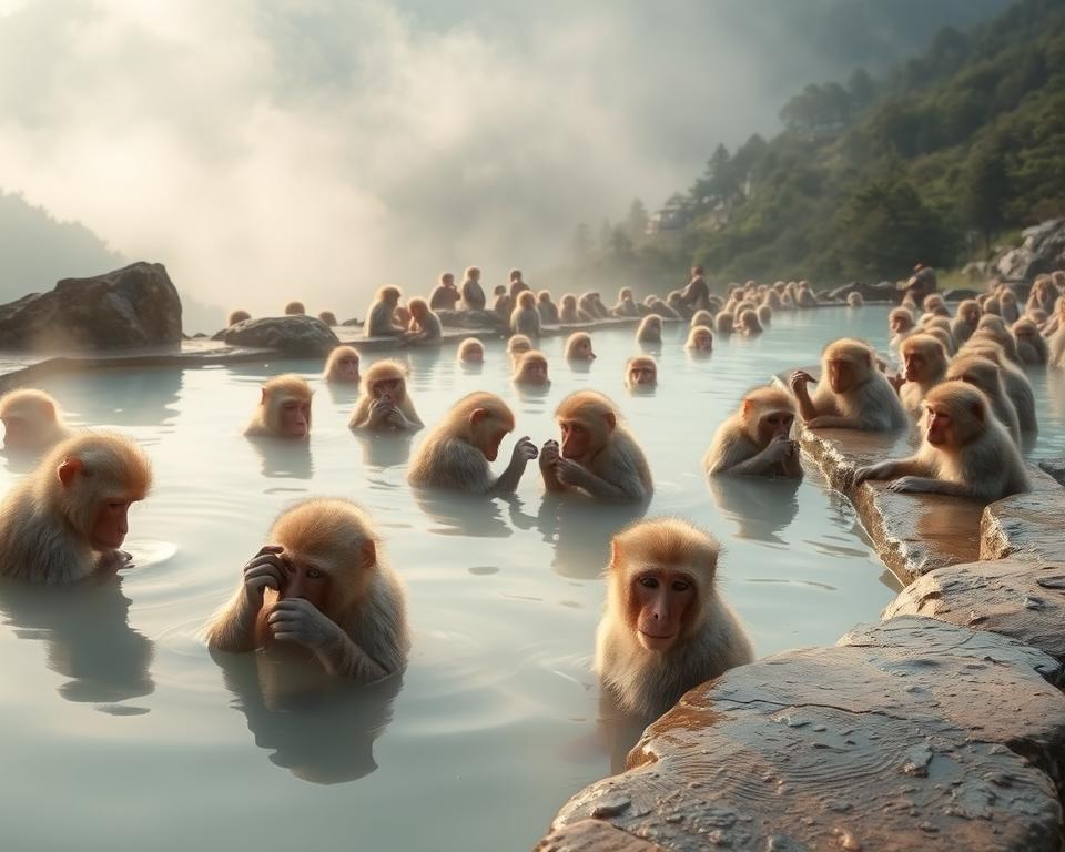 Japanische Makaken im Affenpark