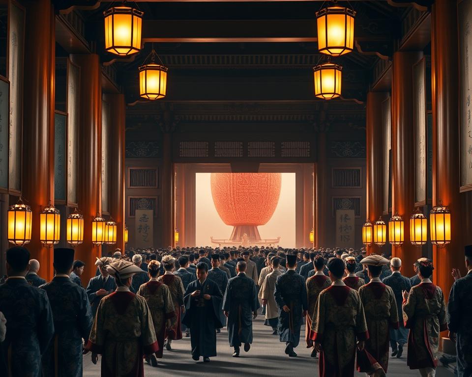 Kaiserliche Zeremonien im Kaiserpalast Tokio