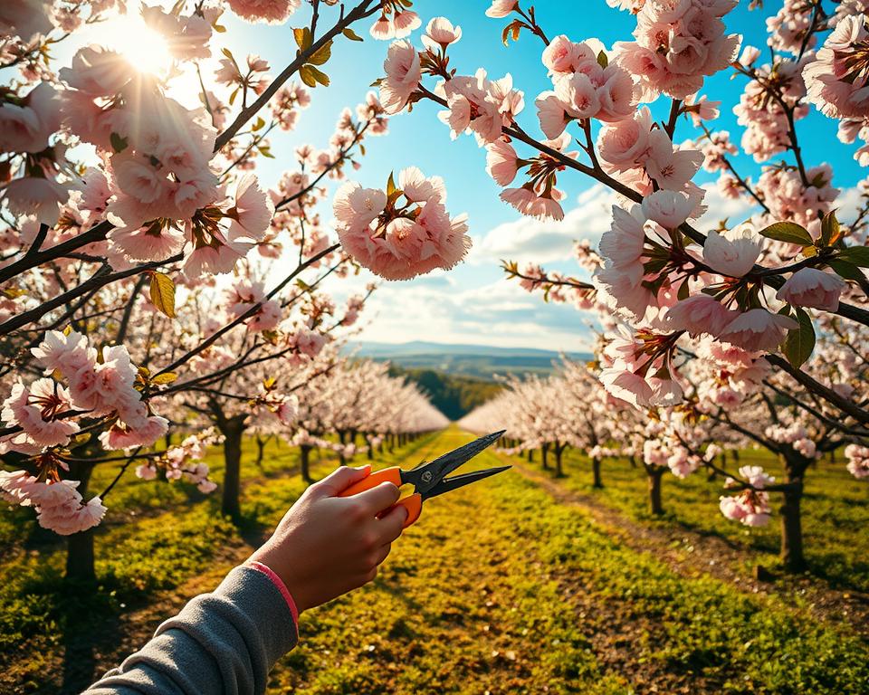 Kirschbaumpflege im Frühling