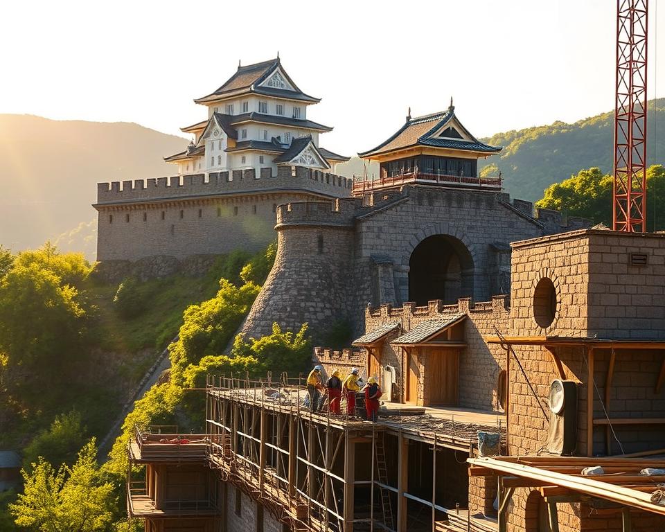 Kumamoto Castle Erdbebenrestaurierung
