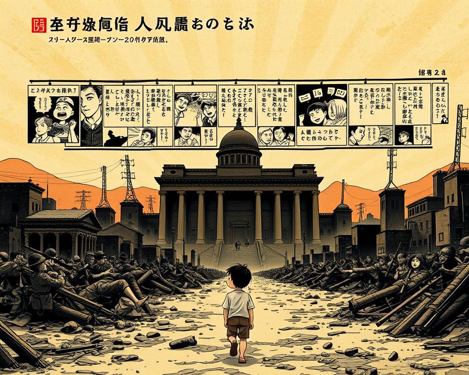 Manga-Storytelling Struktur von Barfuß durch Hiroshima