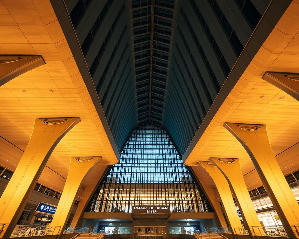 Moderne Bahnhofsarchitektur Shin Osaka