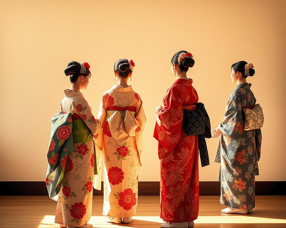 Moderne Maikos in traditioneller Kleidung Moderne Maikos in traditioneller Kleidung