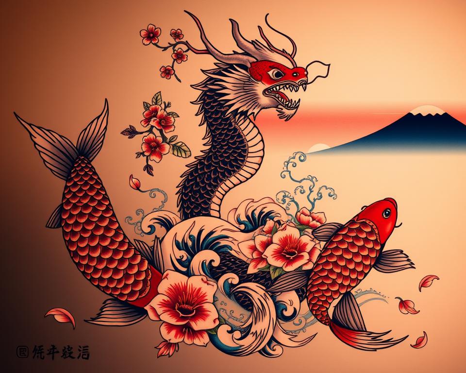 Moderne japanische Tattoo-Designs