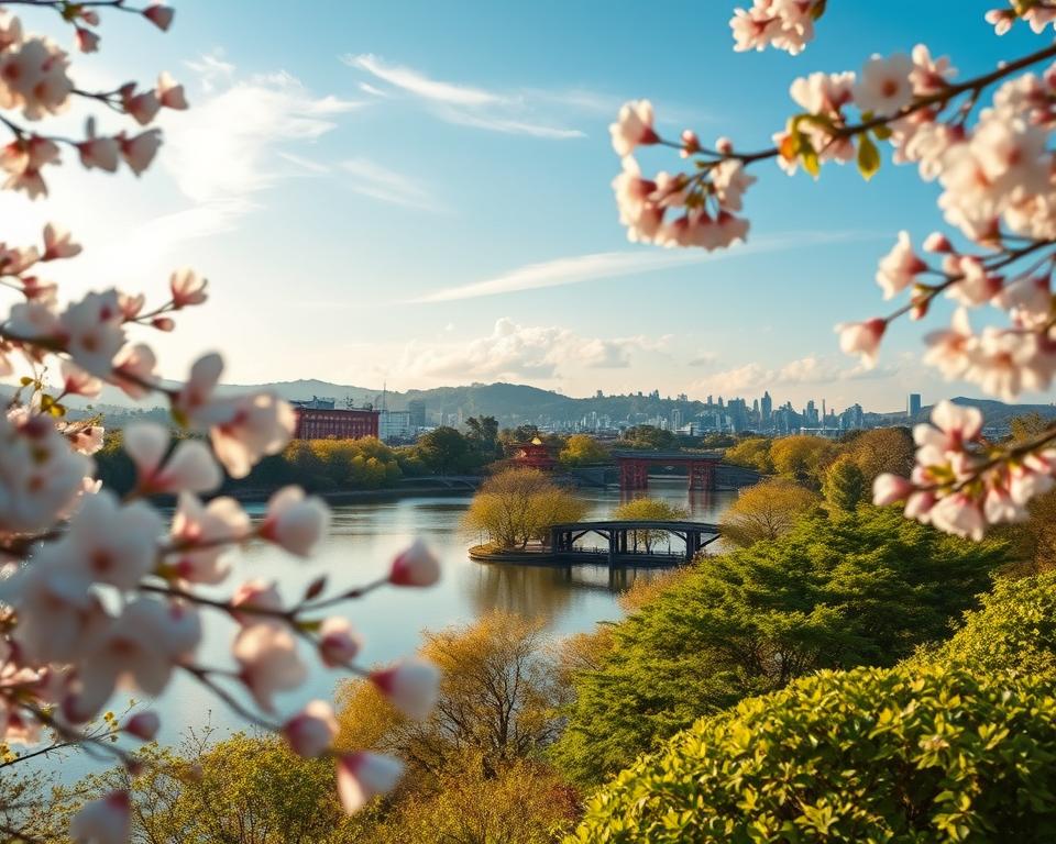 Ohori Park Jahreszeiten Fukuoka