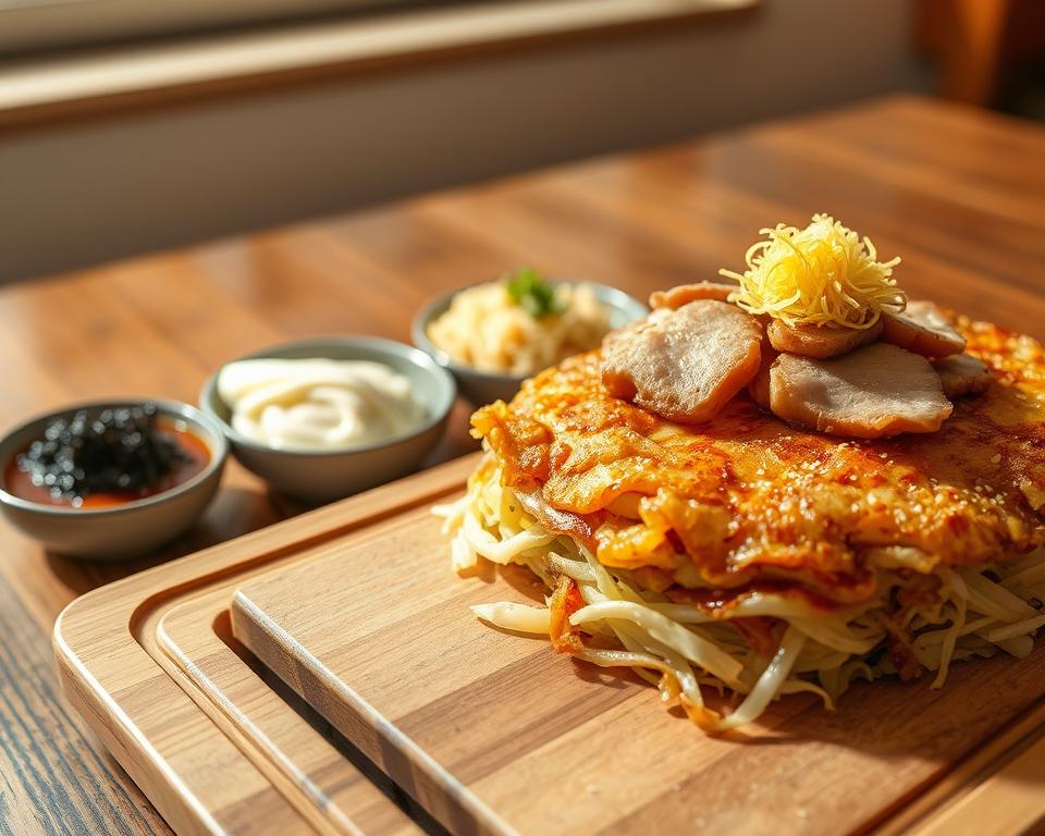 Okonomiyaki Hiroshima Spezialität Okonomiyaki Hiroshima Spezialität