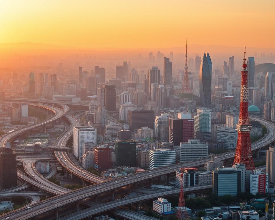Tokio Stadtleben Panorama