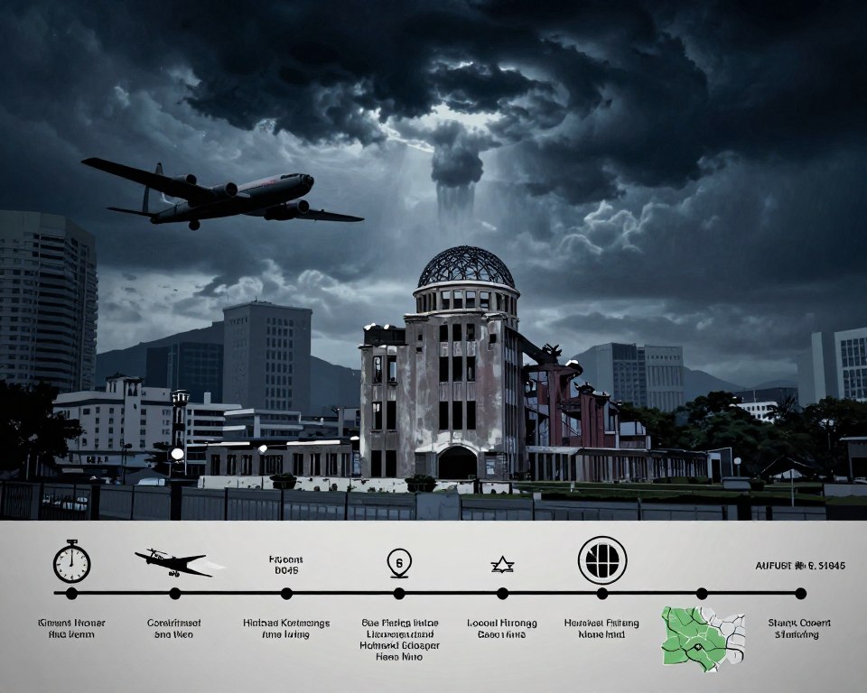 Chronologie des Abwurfs am 6. August 1945