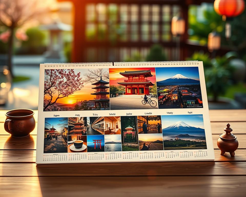Fotokalender mit Urlaubsfotos aus Japan gestalten