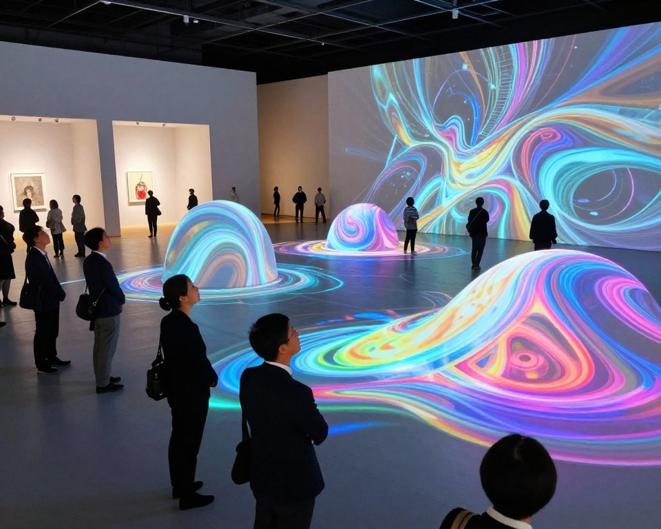 Immersive Kunstinstallation im Digital Arts Museum Tokyo
