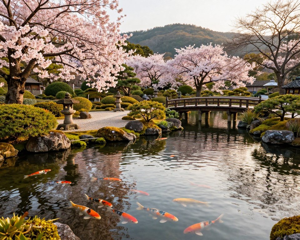 Japanischer Garten mit Koi-Teichen Japanischer Garten mit Koi-Teichen