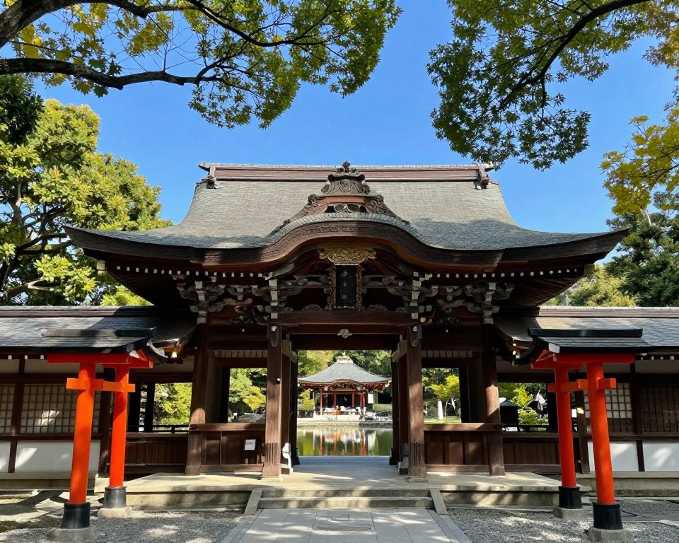 Japanischer Schrein Hauptgebäude