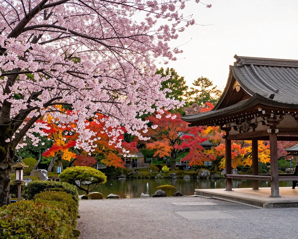 Kirschblüte im Heian Jingu Schrein Kirschblüte im Heian Jingu Schrein