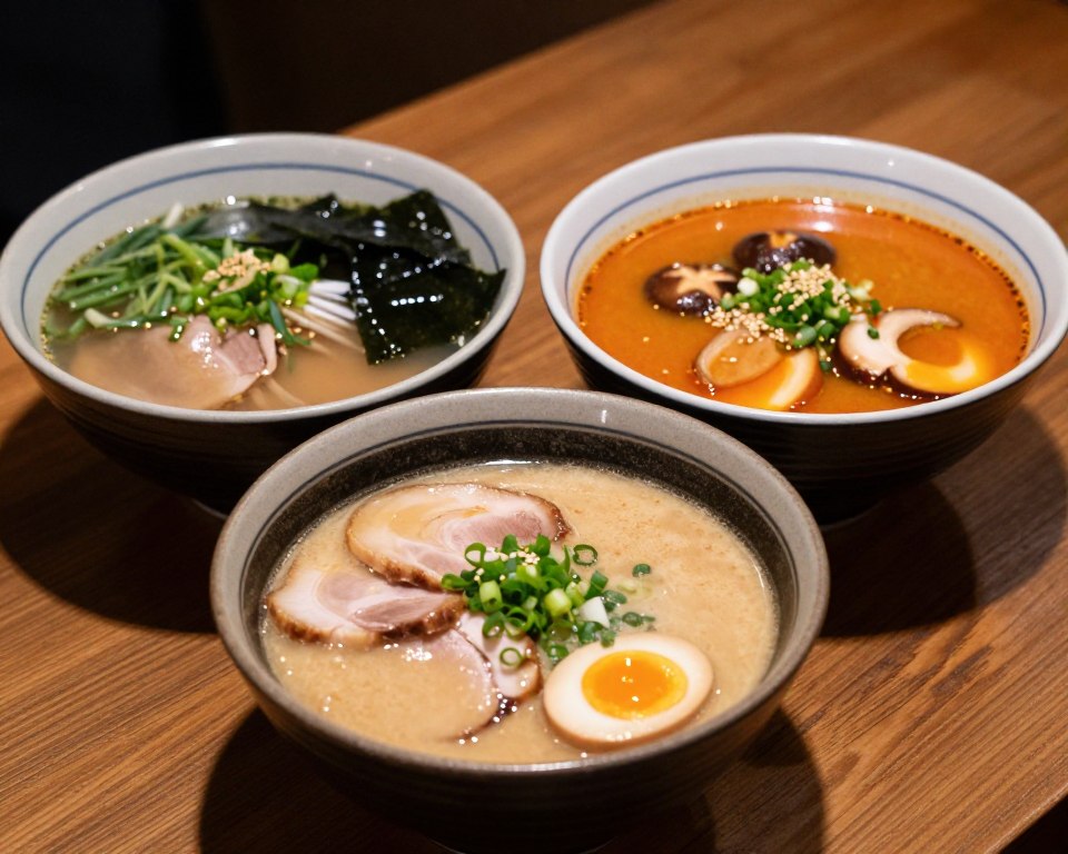 Ramen Brühen Varianten