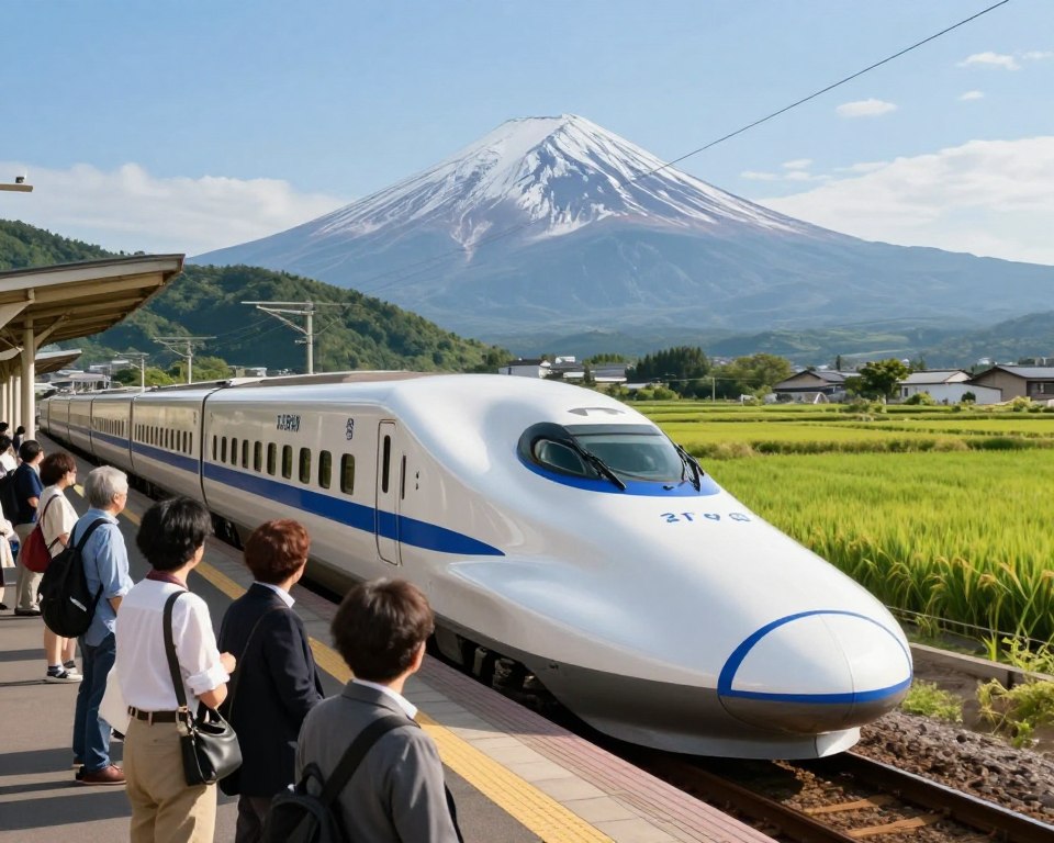 Shinkansen Hochgeschwindigkeitszug in Japan Shinkansen Hochgeschwindigkeitszug in Japan