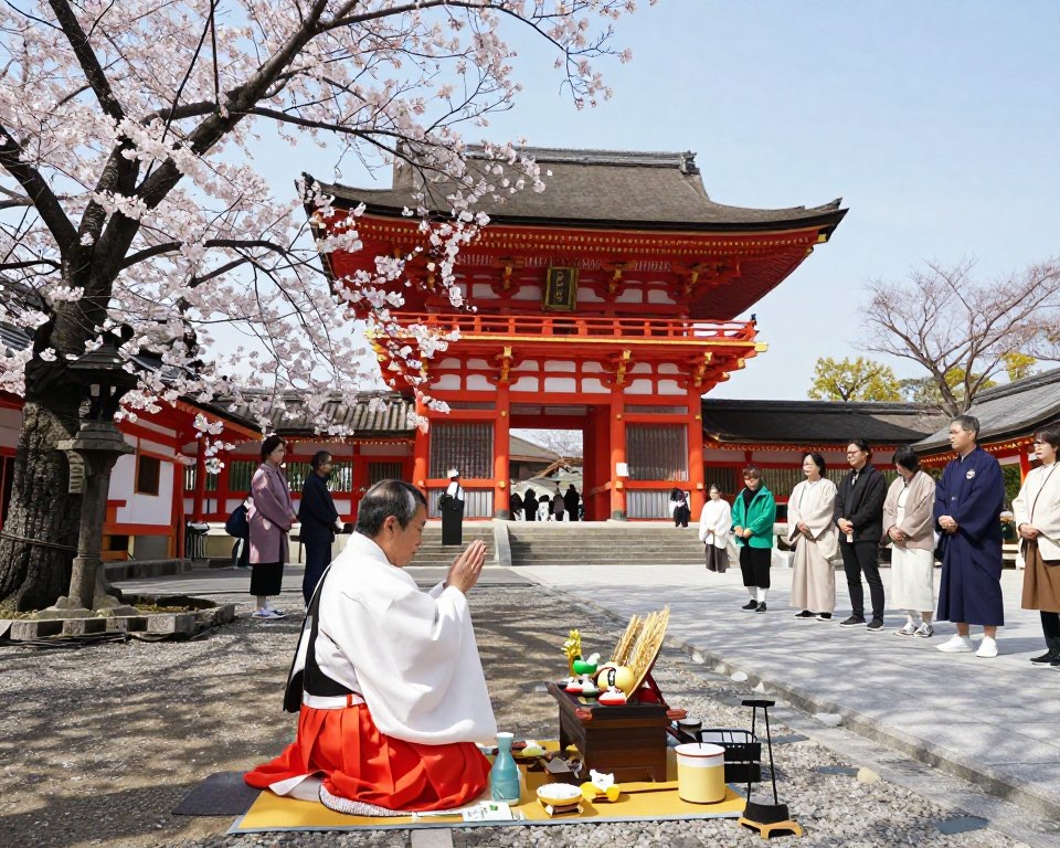 Shinto-Rituale im Heian Jingu Schrein Shinto-Rituale im Heian Jingu Schrein