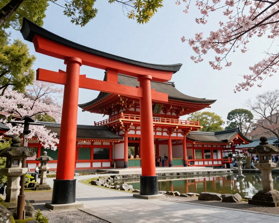 Traditionelle japanische Schreinarchitektur in Kyoto Traditionelle japanische Schreinarchitektur in Kyoto