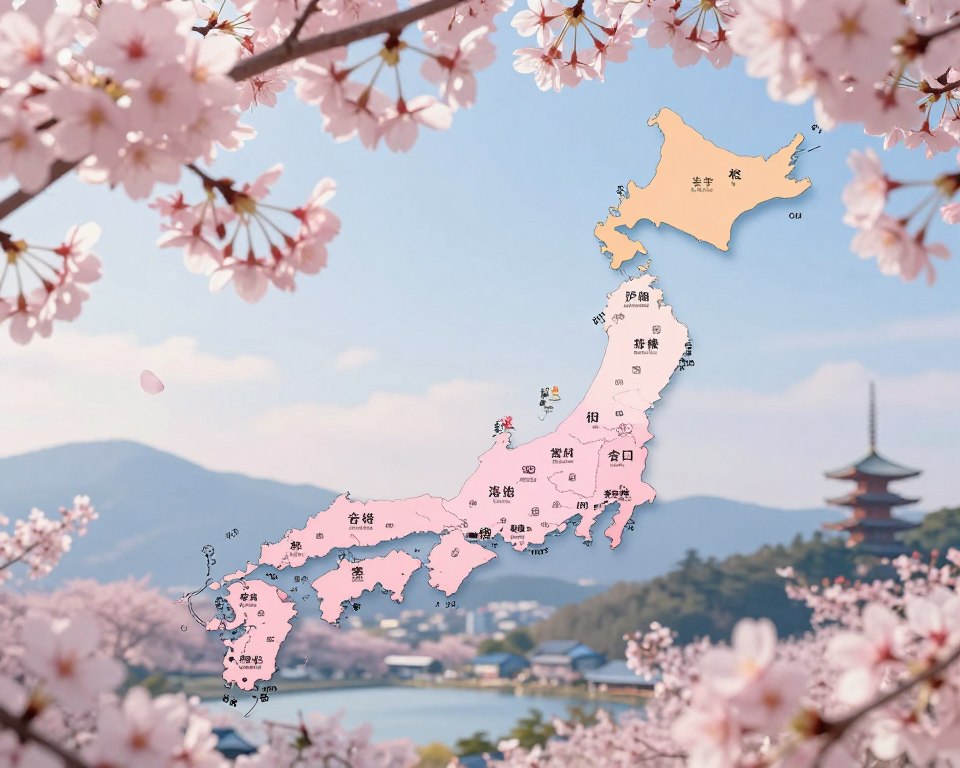 regionale Blütezeiten Kirschblüte Karte