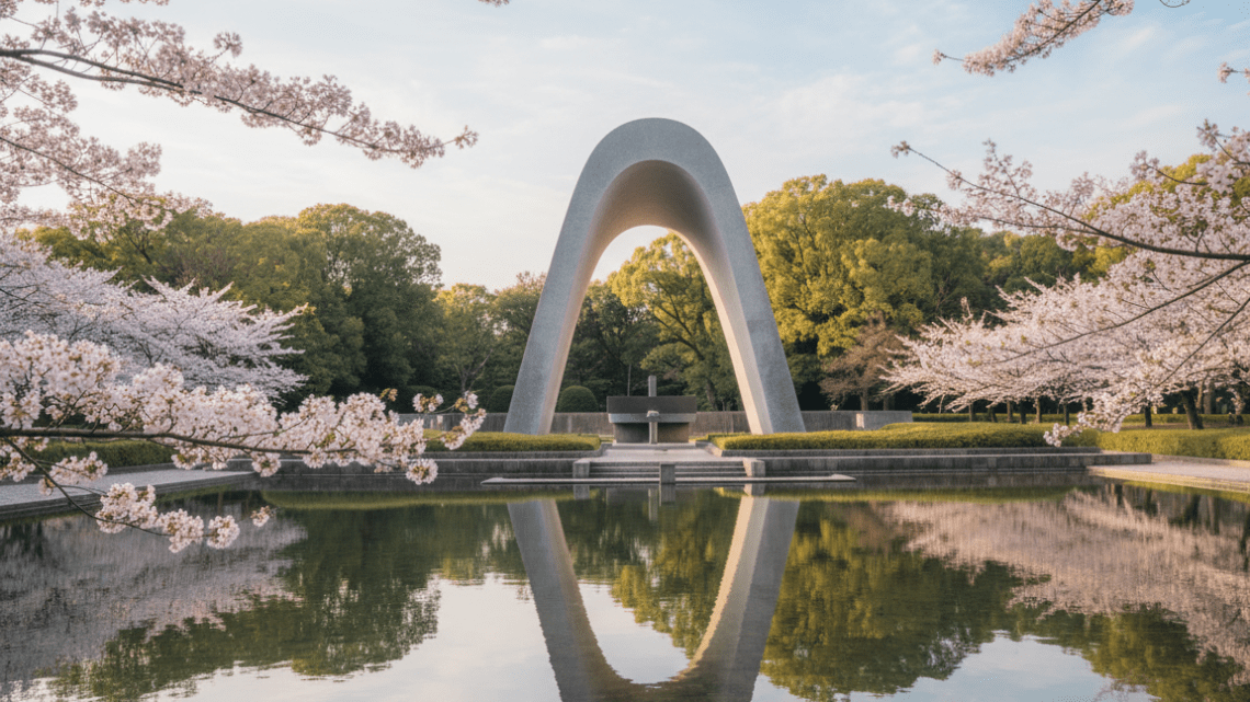 Das Friedensdenkmal in Hiroshima